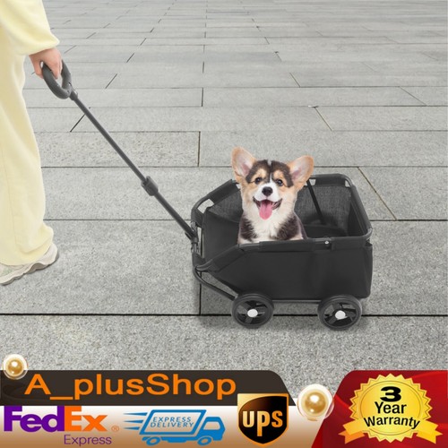 Black dog stroller - black,