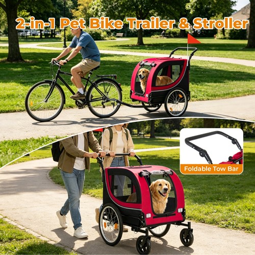 Dog bike trailer pet - trailer, &