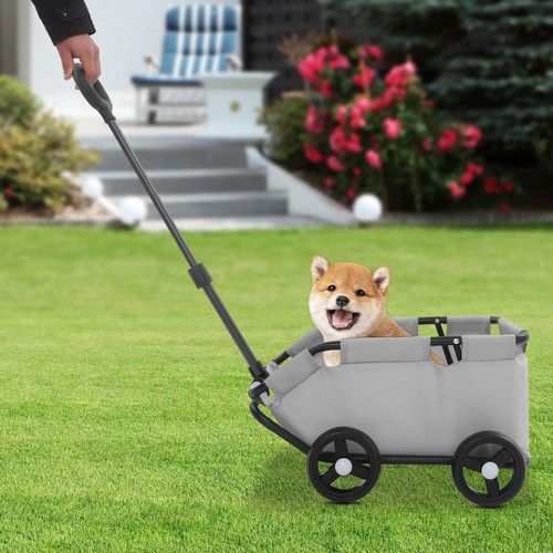 Modern dog stroller grey - modern,